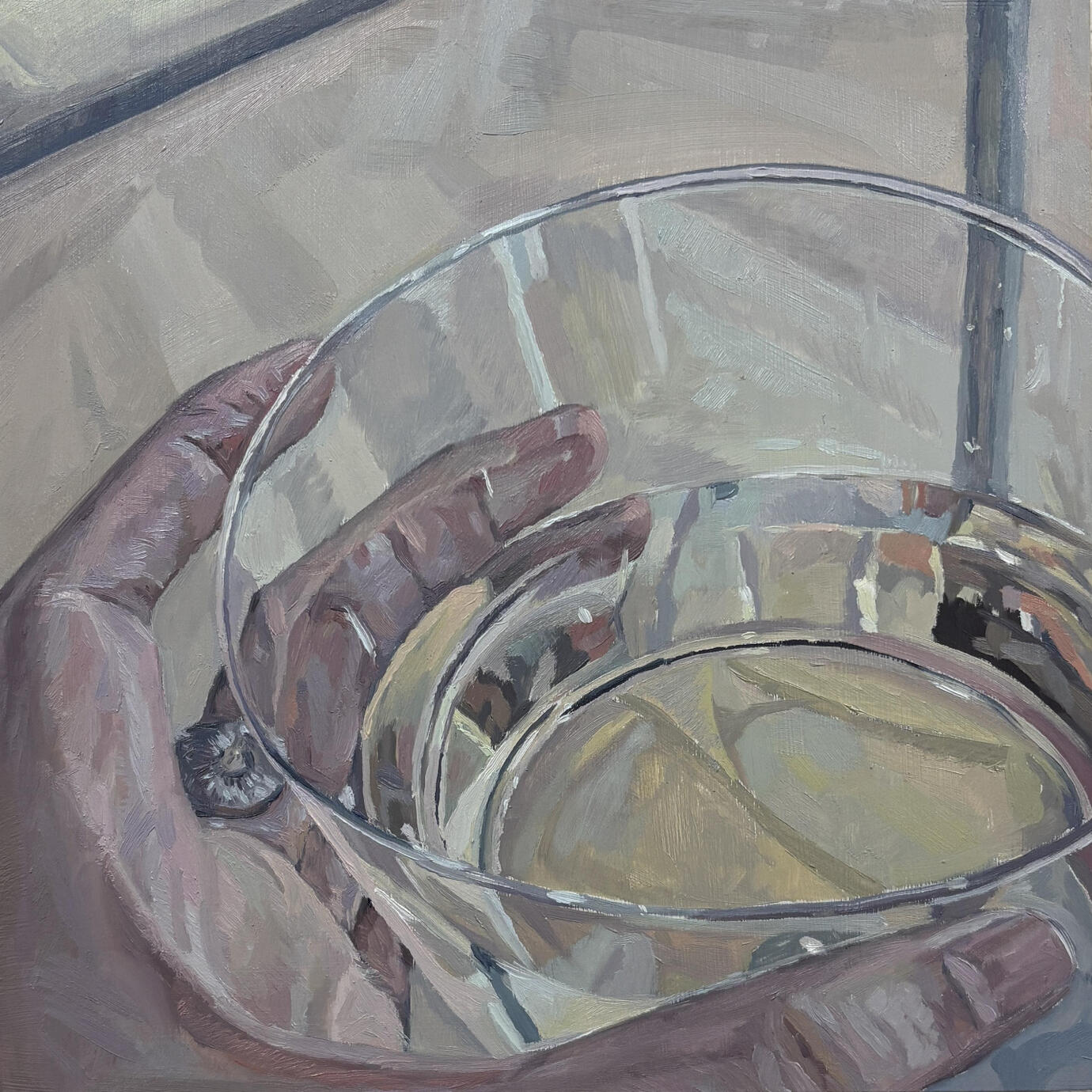 Holding 10*10'' oil paint