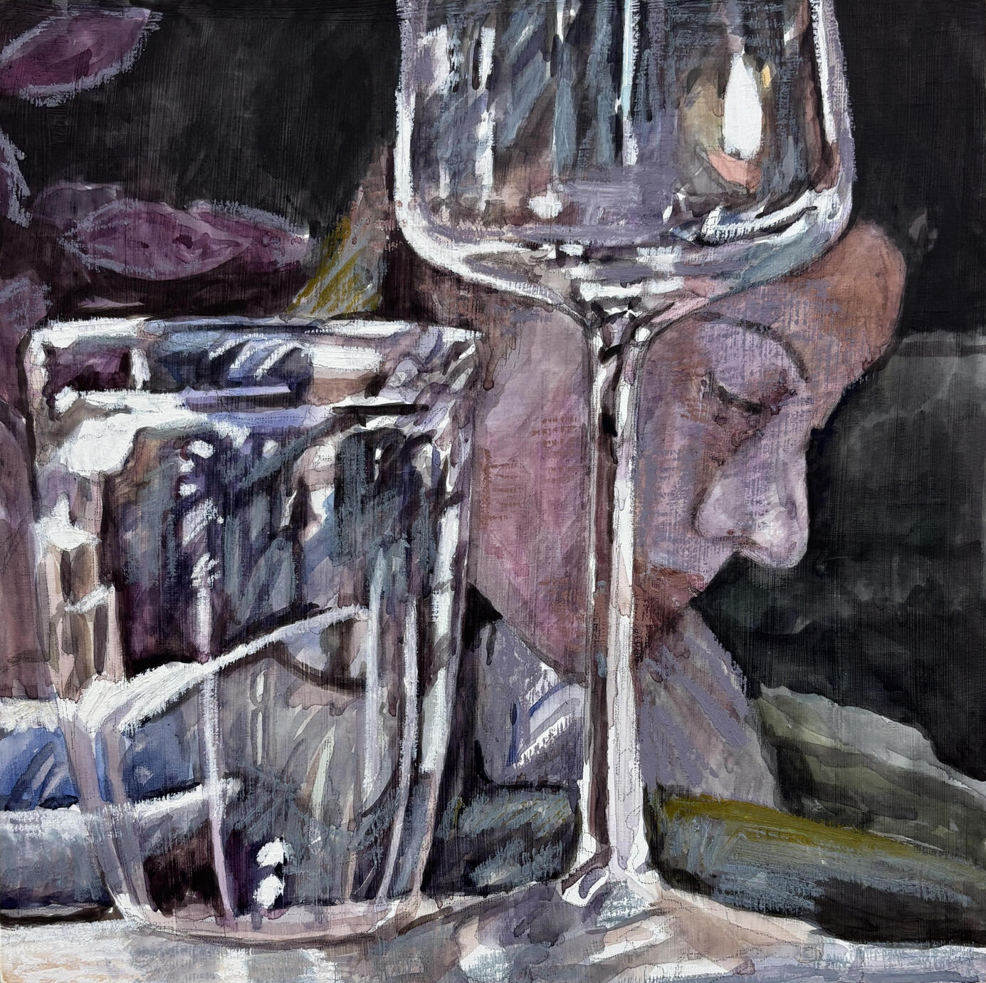 Untitled 10*10'' watercolor, pastel